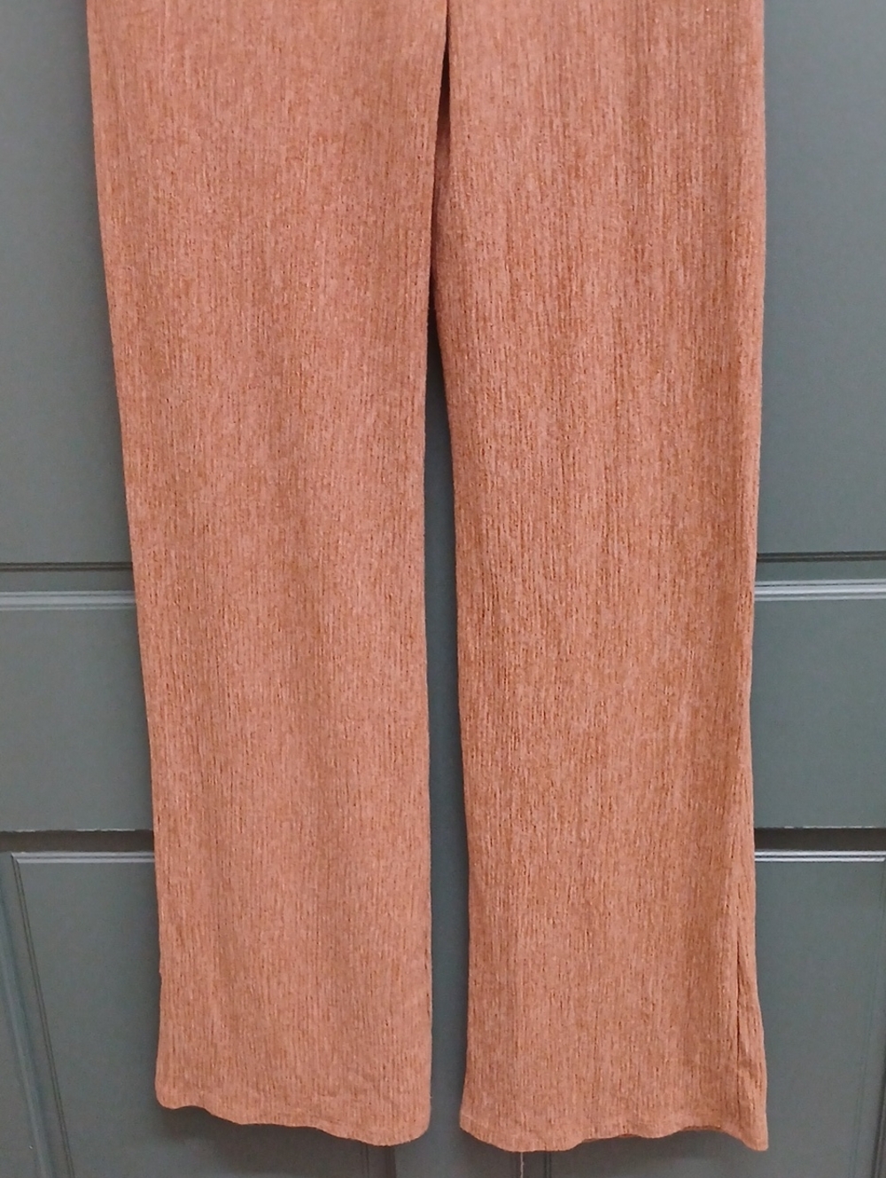 Gilli Ribbed Drawstring Wide-Leg Pants - Rusty Tan Size Medium - Picture 6 of 8